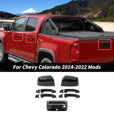 For 2014-2022 Chevy Colorado/GMC-CANYON 12 x Rearview Mirror & Door Handle & Tailgate Handle Cover Trim Kit