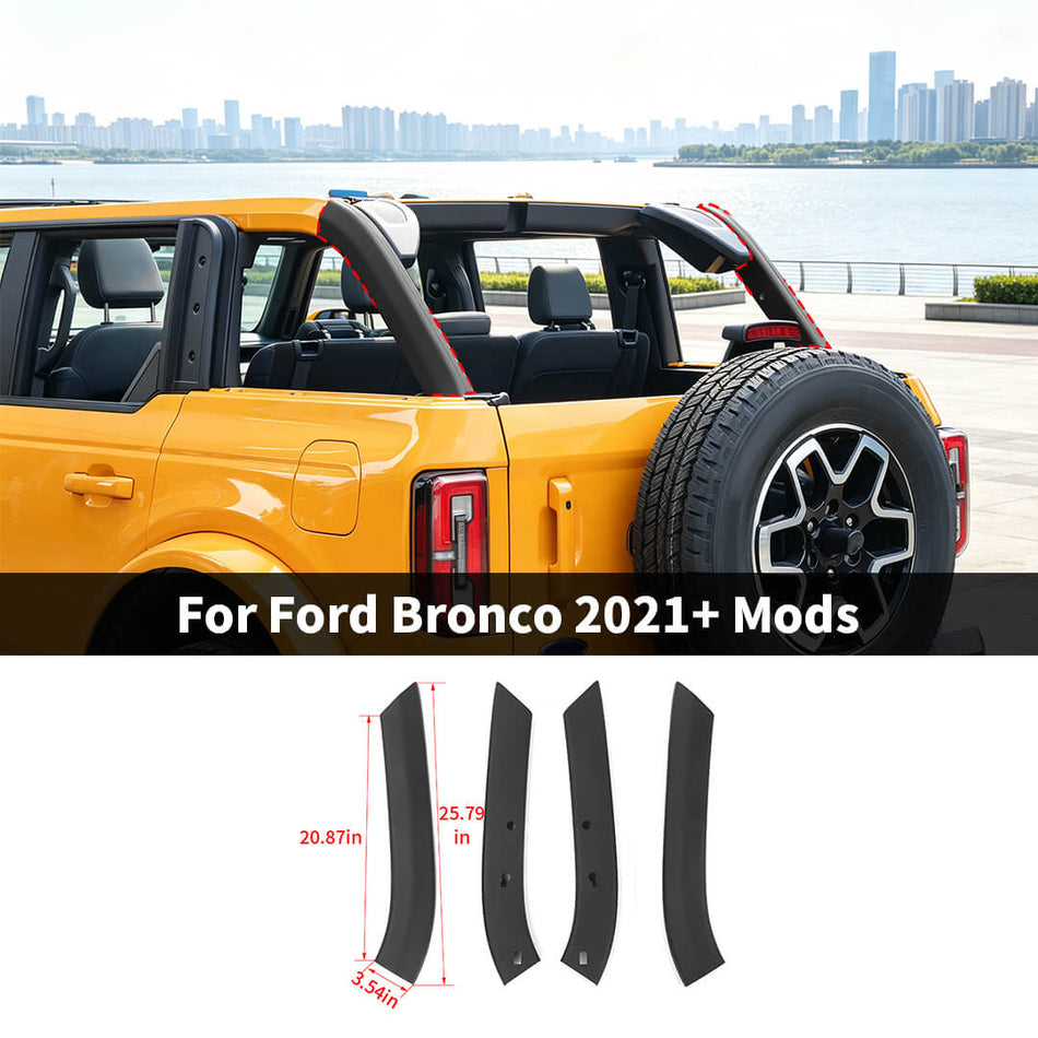 For 2021+ Ford Bronco Rear D-Pillar Linskip Roll Bar Protector Cover (4 pcs)