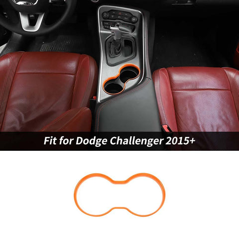 Front Cup Holder Ring Trim Decor Cover Bezel Fit For Dodge Challenger 2015+ Accessories | CheroCar