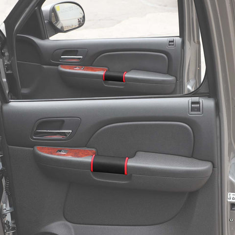 Interior Door Handle Protective Cloth Cover For Chevrolet Avalanche 2007-2013 Red Accessories | CheroCar