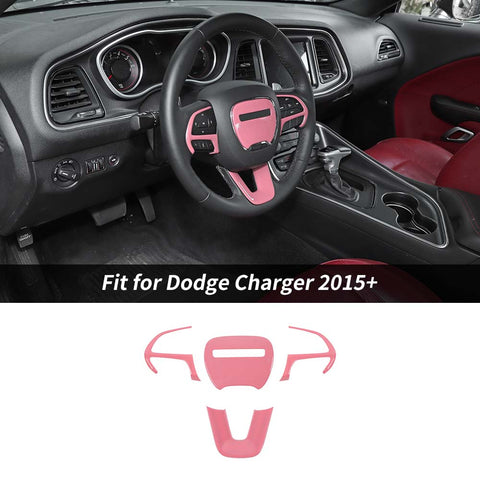 Steering Wheel Decor Cover Trim for Dodge Challenger & Charger 2015+｜CheroCar