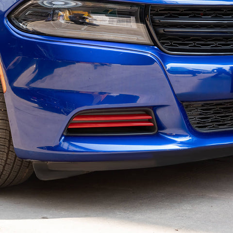 For 2015+ Dodge Charger Front Bumper Strips Overlay Trim Cover