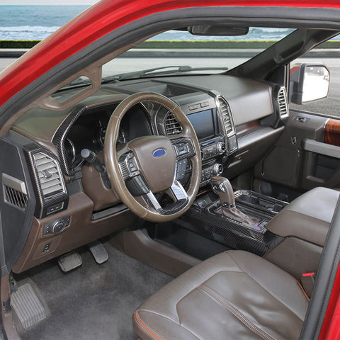 For 2015-2020 Ford F150 Interior Center Console Gear Shift Trim Cover Kit