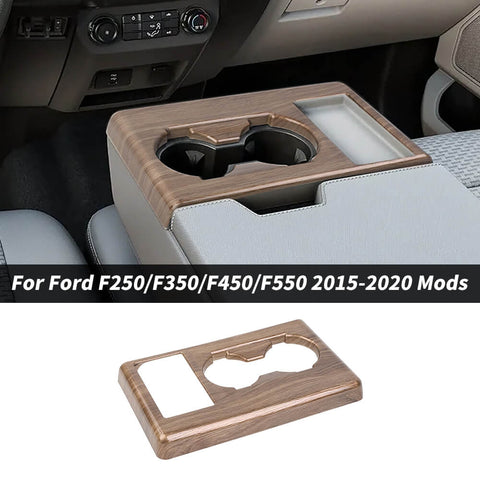 For 2015-2020 Ford F250/F350/F450/F550 Center Cup Holder Panel Cover Trim Interior Accessories
