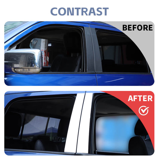 For 2009-2017 Dodge Ram Door Window Polished Chrome Pillar Post Trim