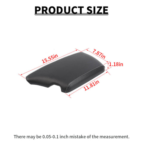 For 2015+ Dodge Challenger Leather Center Armrest Box Panel Cover Trim