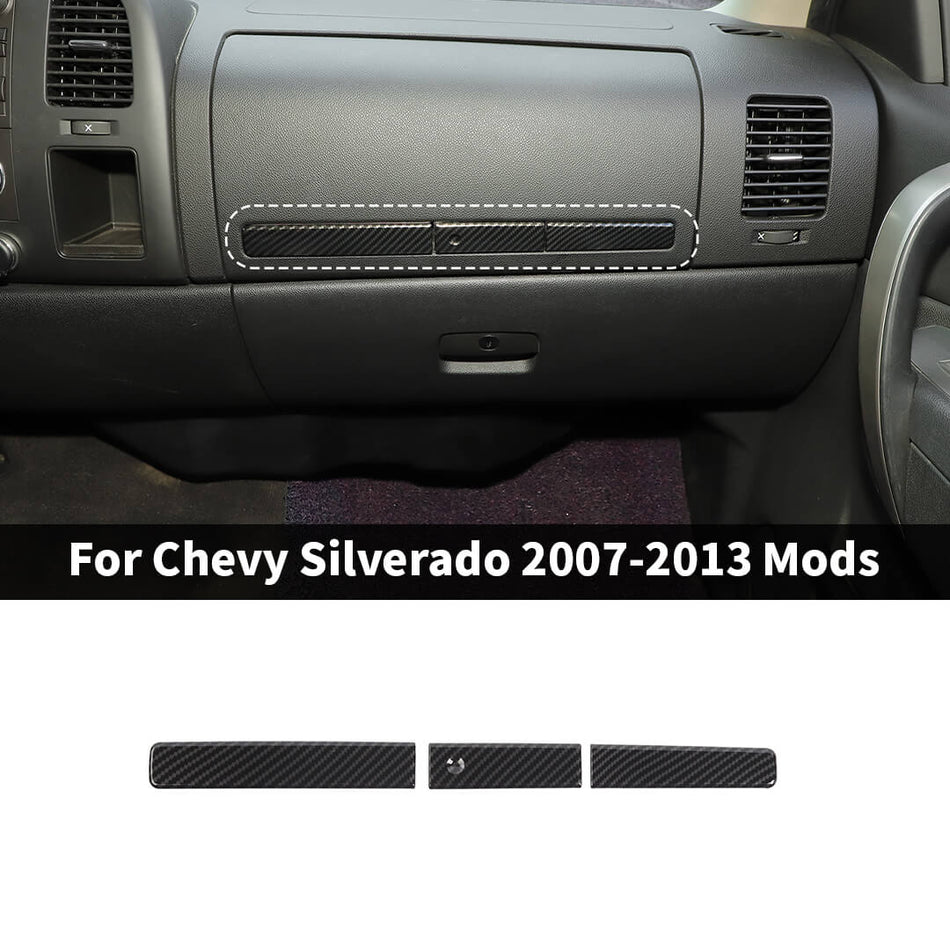 For 2007-2013 Chevy Silverado/GMC-SIERRA Center Console Dashboard Co-pilot Panel Decor Strip Trim Cover (3 pcs)