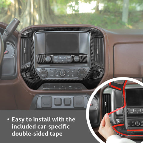 For 2014-2017 Chevy Silverado/GMC Sierra Console Dash Display Meter Cover Trim Kit