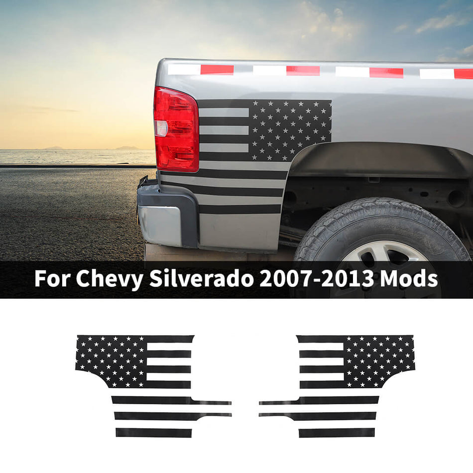 For 2007-2013 Chevy Silverado Body Rear Side Fender Sticker Decals Trim Cover (2 pcs)