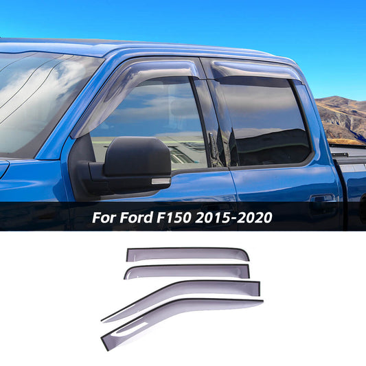 Window Visor Vent Shield Rain Guard Deflector For Ford F150 2015-2020 Accessories | CheroCar