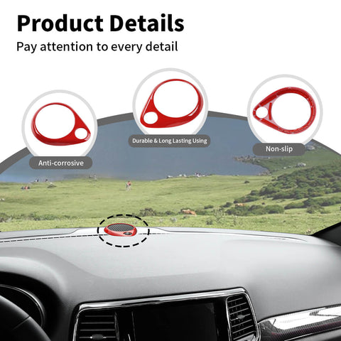 For 2011-2020 Dodge Durango Center Console Speaker Horn Cover Trim Ring