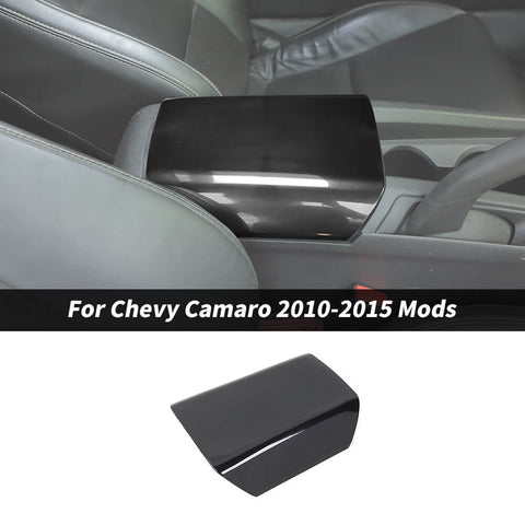 For 2010-2015 Chevrolet Camaro Carbon Fiber Armrest Box Panel Decor Cover Trim