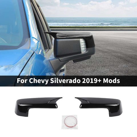 For 2019+ GMC Sierra 1500  Side Rearview Mirror Cap Cover Trim Ox Horn
