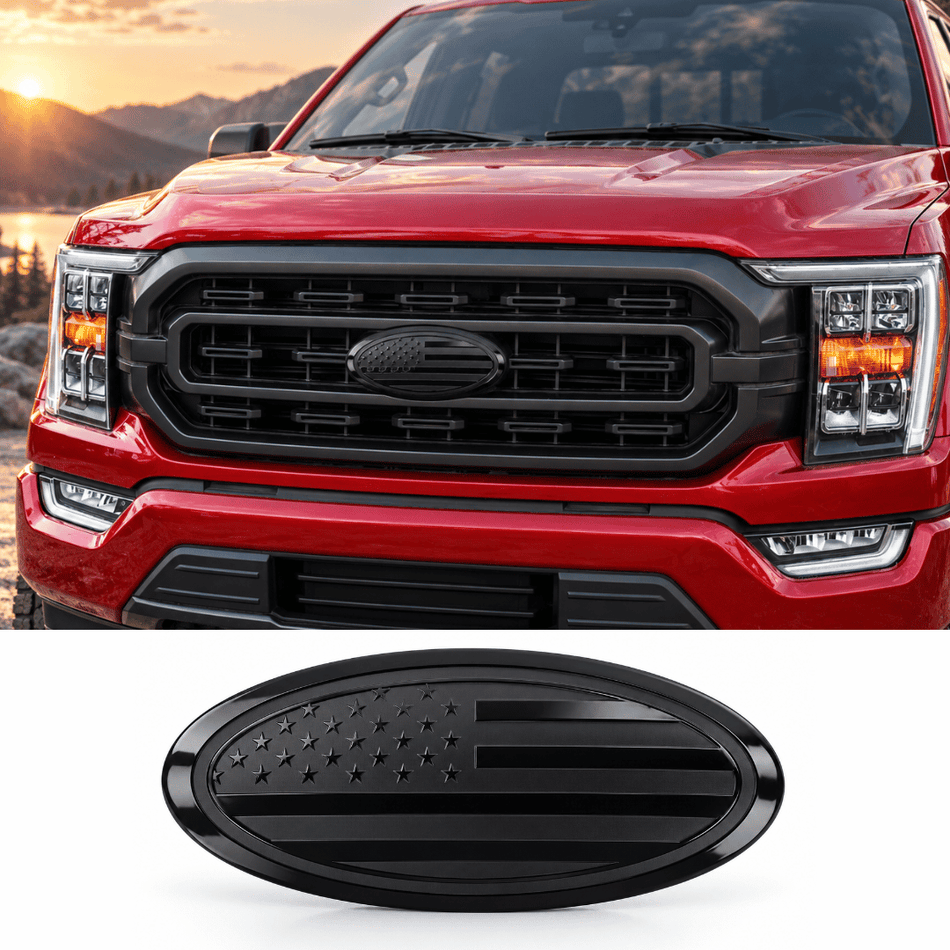 For Ford F150 Emblem Overlay Cover for Front Grille and Tailgate Logo Badge Trim 1PC