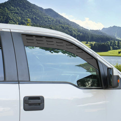For 2009-2014 F150 black Rear Window Louver Vent Trim