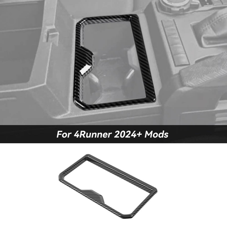 For 2024+ 4Runner Interior Front Center Gear Shift Cup Holder Cover Trim