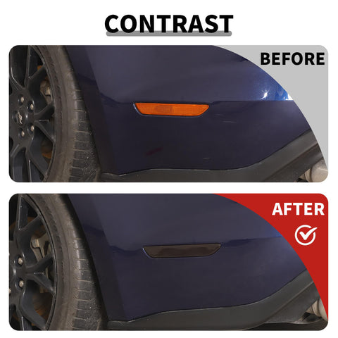 For 2015-2023 Ford Mustang Smoked Black Wheel Eyebrow Light Cover Trim Bezel