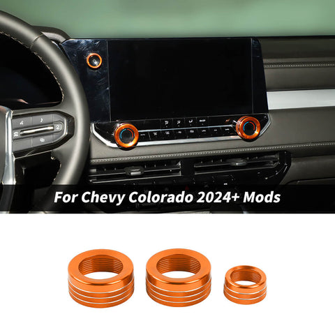 For 2024+ Chevy Colorado Center Console Dash GPS Knob Adjustment Ring Trim