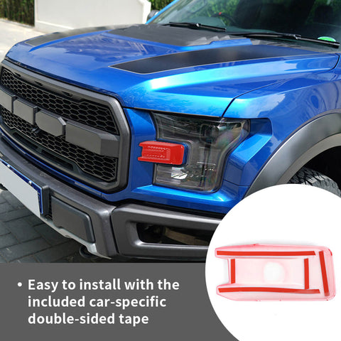 For 2015-2020 Ford F150 Raptor Front Bumper Headlight Grille Side Cover Trim