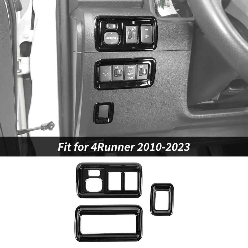 For 2010-2023 Toyota 4runner Rear View Mirror Button Adjustment Decoration Cover Trim Bezel