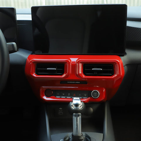 For Ford Mustang 2024-2025 Red Mustang Center Console Air Vent Outlet Frame Cover