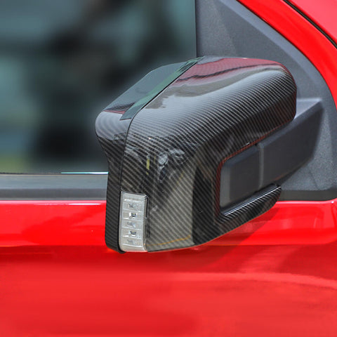 For 2021+ Ford F150 Rear View Mirror Shell & Rain Eyebrow Cover Trim Frame Kit