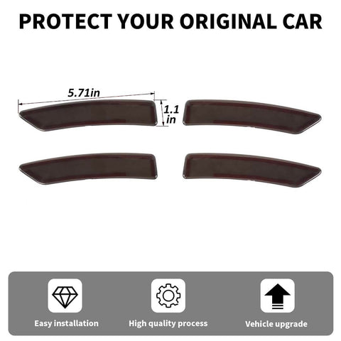 For 2024+ Ford Mustang Smoked Black Side Wheel Light Cover Trim Decoration