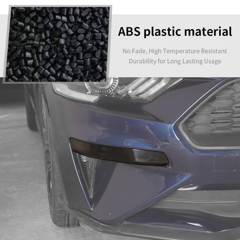 For 2018-2023 Ford Mustang Front Fog Light Lamp Cover Trim Decor Bezels