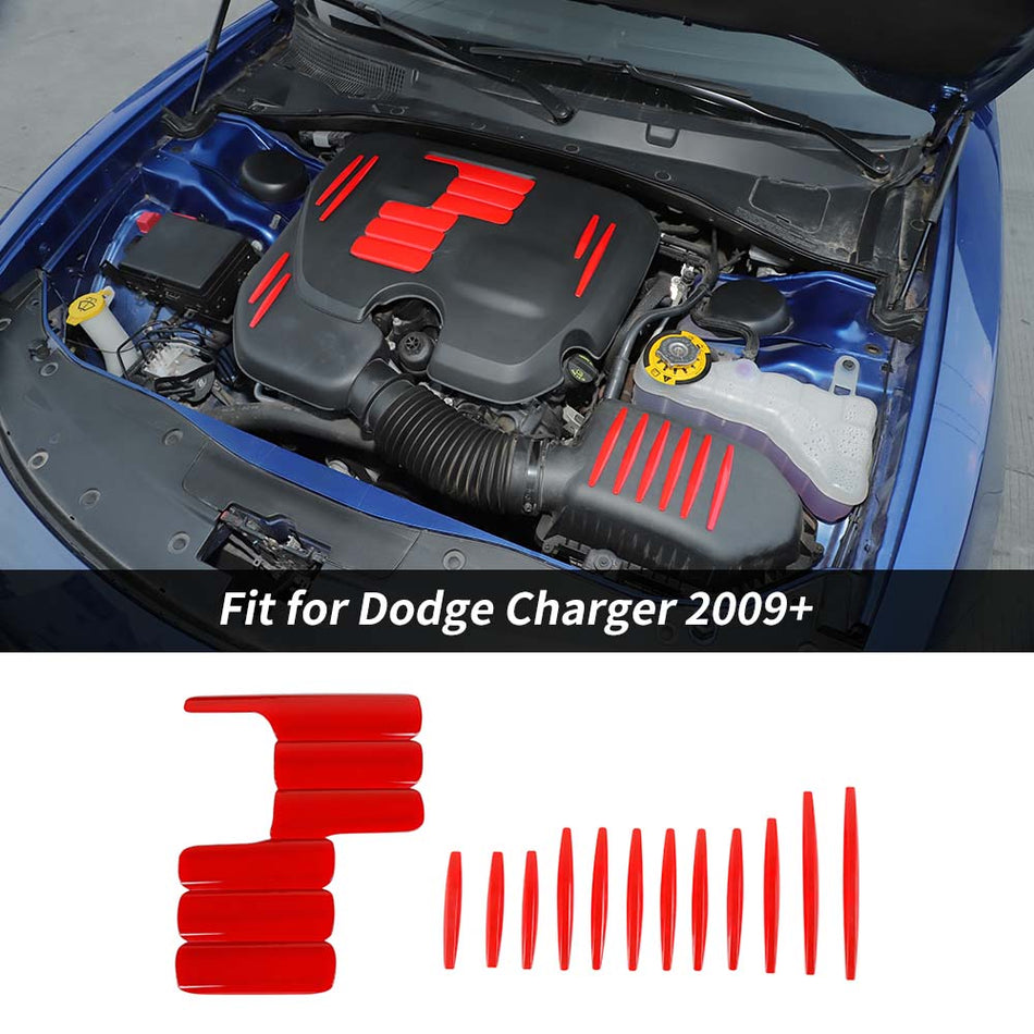For 2009+ Dodge Charger/Challenger Engine Shroud Panel Hood Cover Kit
