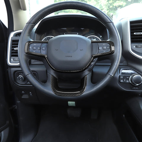 For 2018+ Dodge RAM Interior Steering Wheel Navigation Cover Trim Cover Kit