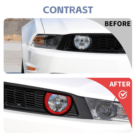 For 2010-2014 Ford Mustang Front Bumper Grille Light Trim Cover Decoration