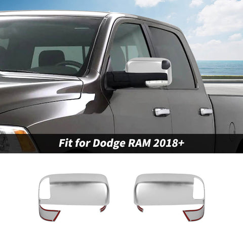 For 2018+ Dodge Ram Towing Mirror Top Half Cover Trim W/Turn Signal Cut-Outs