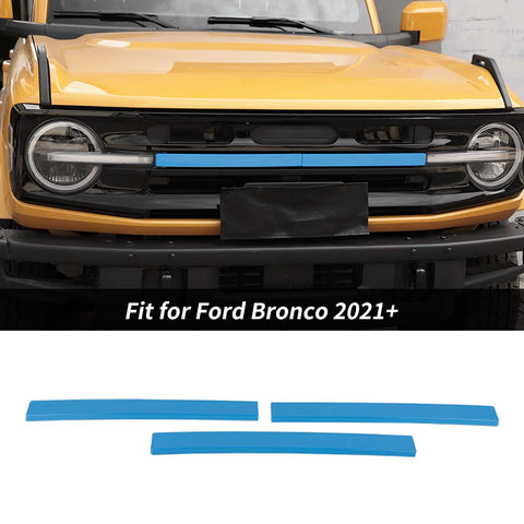 For 2021+ Ford Bronco Exterior Grille Insert Cover Trim Strips