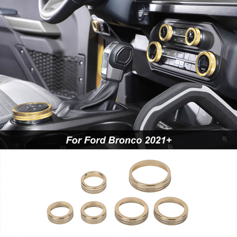 Air Condition Headlight Radio Switch Knob Trim Ring for Ford Bronco 2021+ Accessories｜CheroCar