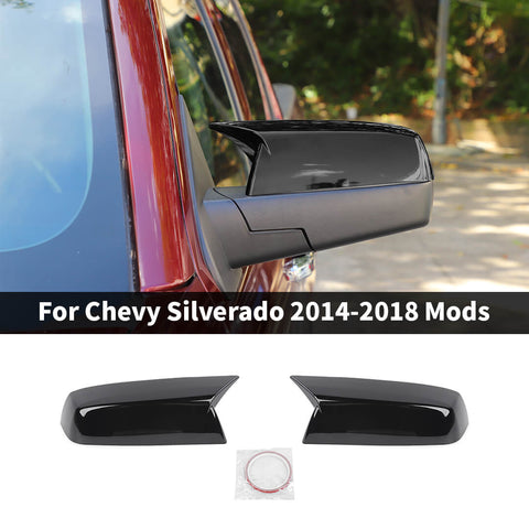 For 2014-2018 Chevy Silverado/Suburban/Tahoe/GMC-YUKON/GMC-SIERRA Rearview Side Mirror Shell Cover Trim Caps (2 pcs)