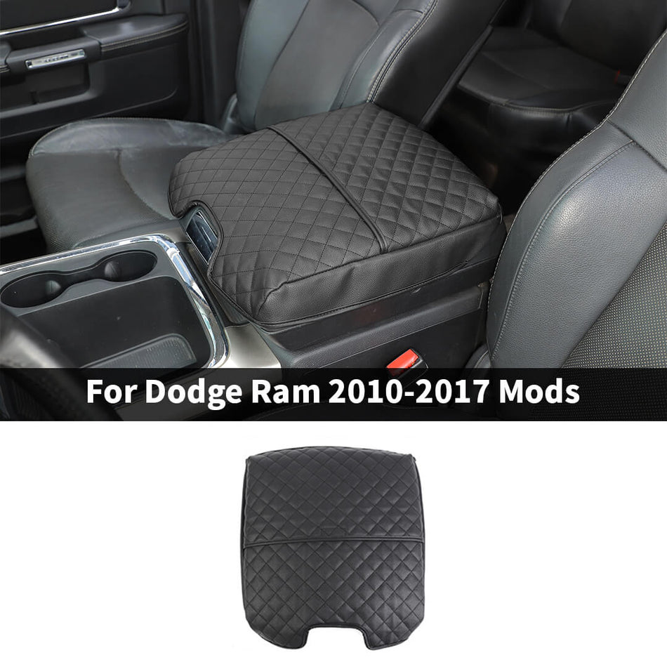 For 2010-2017 Dodge RAM Interior Leather Central Armrest Box Cushion Cover Pad