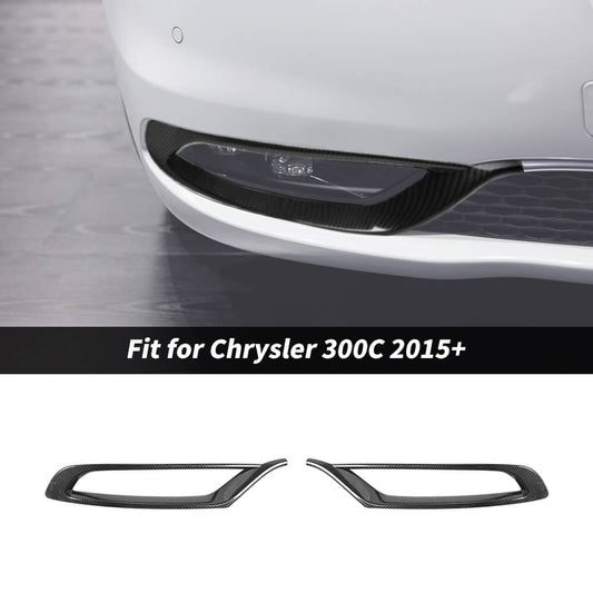 For 2015+ Chrysler 300C Front Fog Light Lamp Cover Trim Bezels