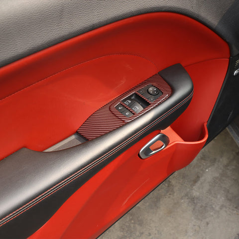 For 2015+ Dodge Challenger Interior Center Console Decor Cover Trim Kit