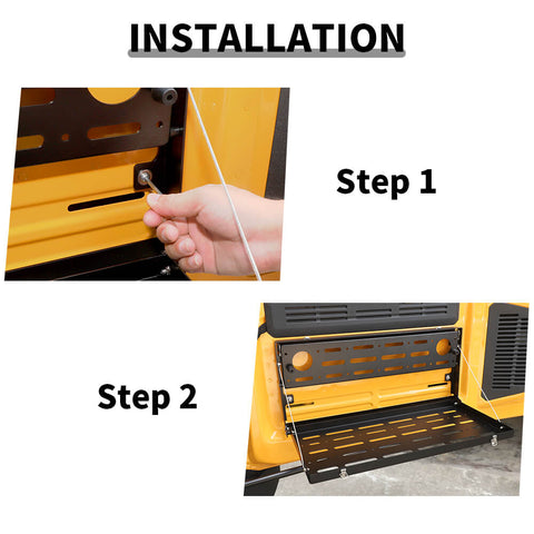 For 2021+ Ford Bronco Double Layer Rear Door Tailgate Table Shelf Storage Rack