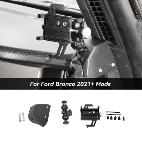 For 2021+ Ford Bronco  Multifunction A Pillar Handle Cell Phone Holder Mount