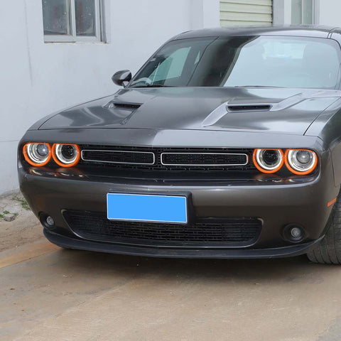 Front Headlight Lamp Cover Trim Bezels For Dodge Challenger 2015+ Accessories | CheroCar