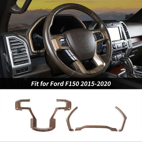 Dashboard Cover Steering Wheel Dash Trim for Ford F150 2015-2020｜CheroCar