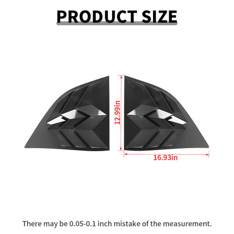 For 2010+ Dodge Challenger Rear Window Blinds Cover LouverTrim