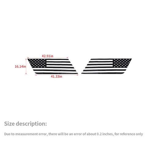 Rear Window Glass Sticker Decal Trim For Chevy Suburban 2020+ US Flag Accessories | CheroCar