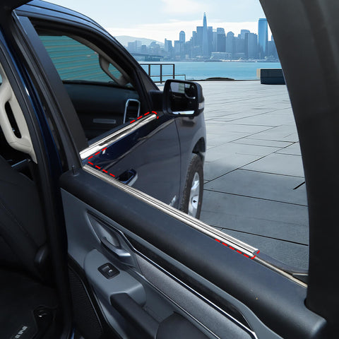 For 2018+ Dodge RAM 1500 Car Window Sills Decor Bars Trims Strip Moldings