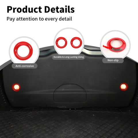 For 2011+ Dodge Durango Car Rear Tailgate Light Lamp Ring Cover Trim