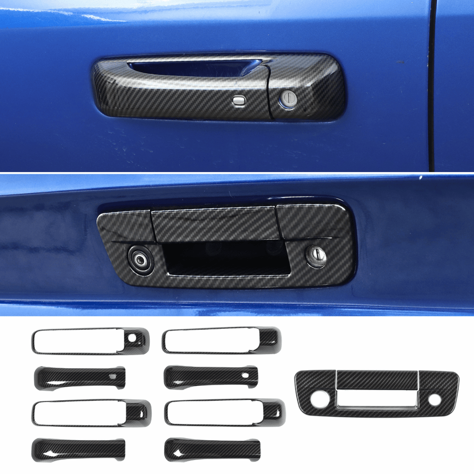 For 2009-2018 Dodge RAM Car Door Handle Rear Tailgate W/Keyhole Trim Cover