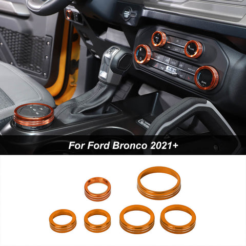 Air Condition Headlight Radio Switch Knob Trim Ring for Ford Bronco 2021+ Accessories｜CheroCar