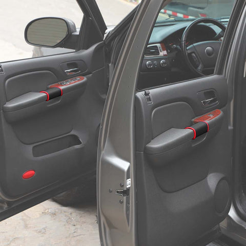 Interior Door Handle Protective Cloth Cover For Chevrolet Avalanche 2007-2013 Red Accessories | CheroCar