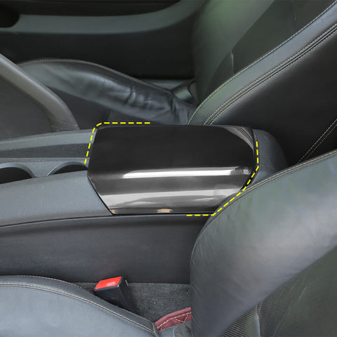 For 2010-2015 Chevrolet Camaro Carbon Fiber Armrest Box Panel Decor Cover Trim